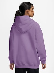 Nike Violet Purple Studio Fleece Oversized Overhead Hoodie - Image 2 of 3