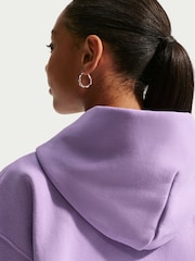 Bənövşəyi Bənövşəyi - Nike Studio Fleece Böyük Başlıqlı Kapüşonlu - 6şəkildən 5 şəkil