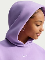 Bənövşəyi Bənövşəyi - Nike Studio Fleece Böyük Başlıqlı Kapüşonlu - 6şəkildən 6 şəkil