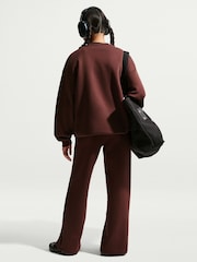 Mystic Date marron - Sweat-shirt Nike Studio Col rond oversize en polaire - Image 4 de 4