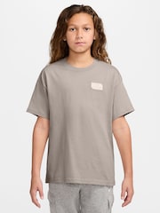 Lys brun - Nike t-shirt med logo og grafisk print - Billede 1 af 3