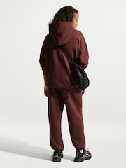 Mystinen päivämäärän ruskea - Nike Studio Fleece Oversized Overwear -huppari - Kuva 4 / 4