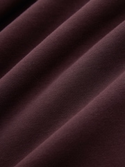 Burgundy Red Regular Fit Heavyweight Cotton Rich Crew Neck Sweatshirt - Image 7 of 8