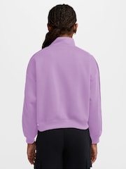 Nike Violet Purple Sportswear Studio Fleece 1/4-Zip Sweatshirt - Image 2 of 3