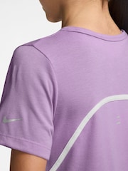 Nike Violet Purple Dri-FIT Tempo T-Shirt - Image 3 of 4