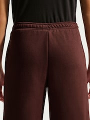 Nike Mystic Date Brown Studio Fleece Wide Leg Joggers - Image 4 of 6