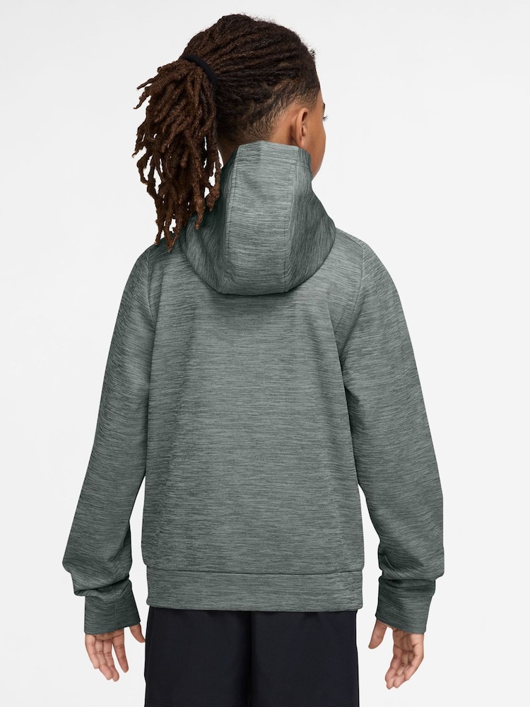 Kamuflāžas zaļa - Nike Therma-FIT Fleece Full-Zip Training Hoodie - Attēls 2 no 3