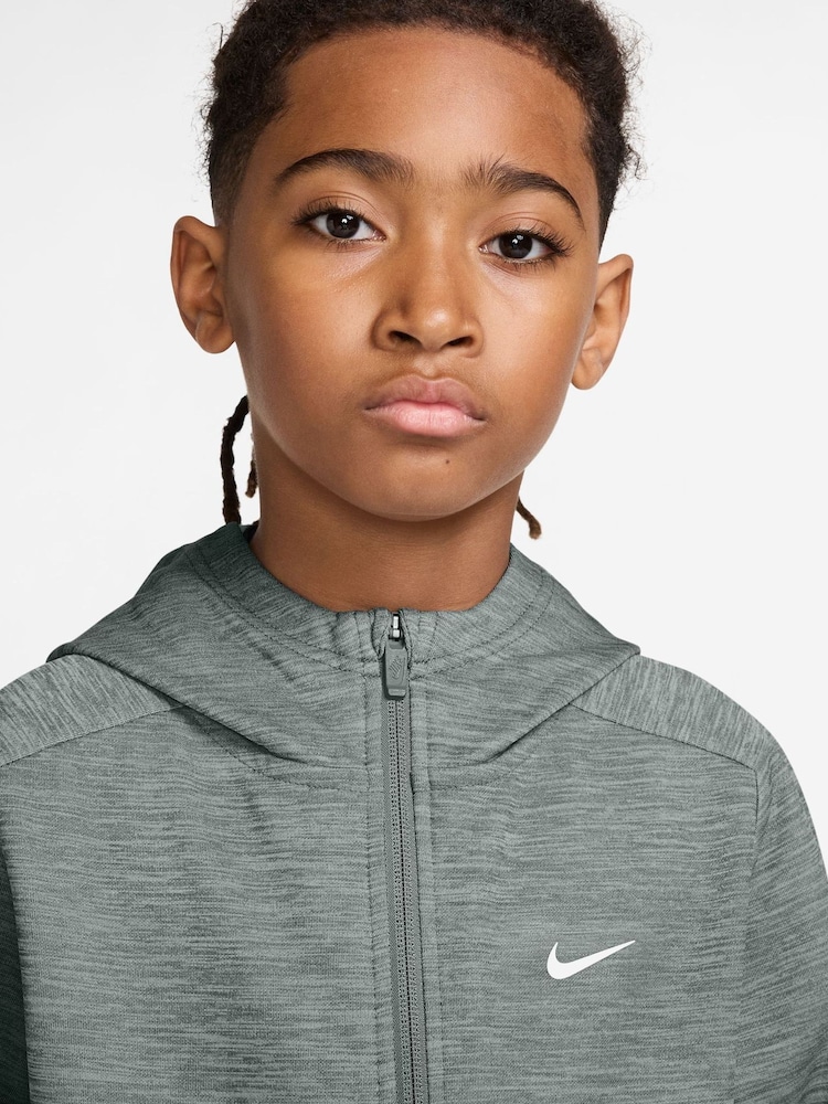 Kamuflāžas zaļa - Nike Therma-FIT Fleece Full-Zip Training Hoodie - Attēls 3 no 3