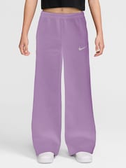 Nike Violet Purple Shine Studio Wide Leg Fleece Joggers - Image 1 of 3