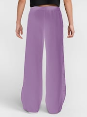 Nike Violet Purple Shine Studio Wide Leg Fleece Joggers - Image 2 of 3