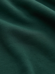 vert foncé - Standard - Sweat-shirt zippé au quart de jersey en coton riche - Image 6 de 7