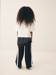 White Spot Lace Asymmetric T-Shirt (3-16yrs) - Image 3 of 3