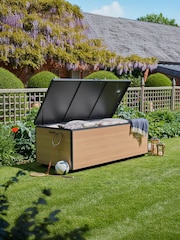 Royce Woodlook Cream XL Wood Look Garden Storage Box - Image 1 of 6