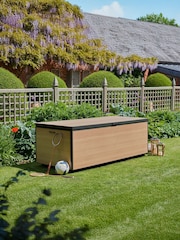 Royce Woodlook Cream XL Wood Look Garden Storage Box - Image 2 of 6
