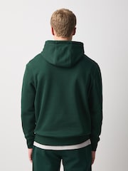 Dark Green Regular Fit Heavyweight Cotton Rich Jersey Hoodie - Image 3 of 5