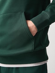 Dark Green Regular Fit Heavyweight Cotton Rich Jersey Hoodie - Image 4 of 5
