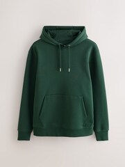Dark Green Regular Fit Cotton Rich Hoodie - Image 6 of 8