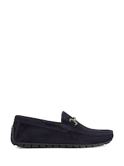 Dune London Navy Blue Brackon Moccasins - Image 1 of 5