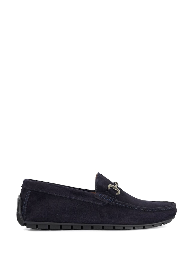 Dune London Navy Blue Brackon Moccasins - Image 1 of 5