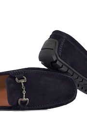 Dune London Navy Blue Brackon Moccasins - Image 5 of 5