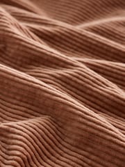 Tan Brown Long Sleeve Cord Overhead Mini Dress - Image 6 of 7