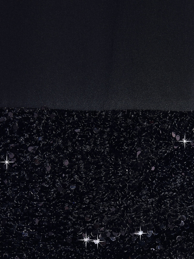 Friends Like These Black Sequin Hem Sleeveless Top - Image 6 of 6