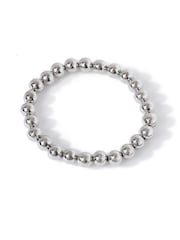 Silver Tone Ball Stretch Bracelet - Image 2 of 2