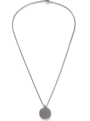 Silver Tone Stainless Steel Spinner Coin Necklace - Image 1 of 2