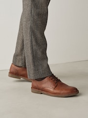 بني فاتح بني - Leather Desert Shoes - صورة 2 من 7