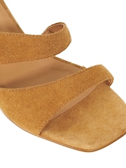 Dune London Brown Jaeda Block Heeled Suede Sandals - Image 5 of 5