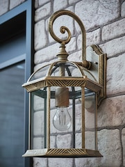 BHS Brushed Gold Corbin 1lt Large Lantern - Image 2 of 5