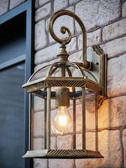 BHS Brushed Gold Corbin 1lt Large Lantern - Image 3 of 5