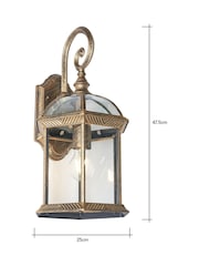 BHS Brushed Gold Corbin 1lt Large Lantern - Image 4 of 5