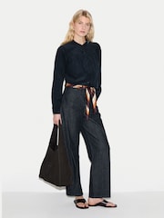 Jigsaw Blue Baby Cord Frill Neck Shirt - Image 4 of 5