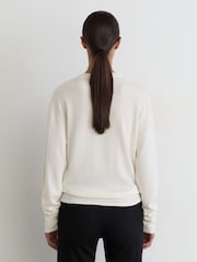 Ivory - Reiss Colette Wool-Blend Reverse-Seam Jumper with Cashmere - Larawan 5 ng 6