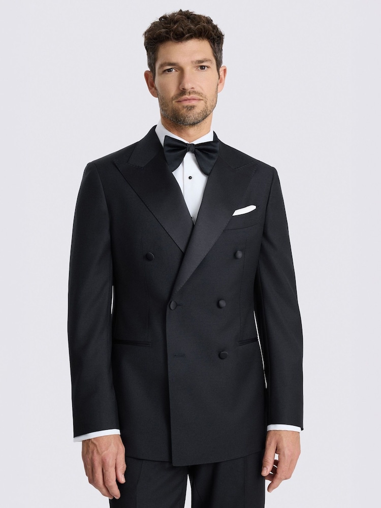 MOSS Blue Tailored Fit Twill Dress Suit Jacket - Image 1 of 5