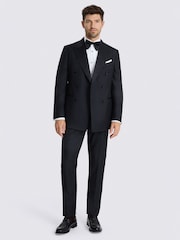 MOSS Blue Tailored Fit Twill Dress Suit Jacket - Image 3 of 5