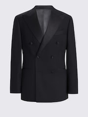 MOSS Blue Tailored Fit Twill Dress Suit Jacket - Image 4 of 5
