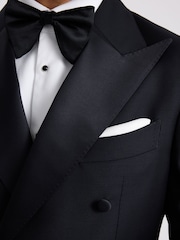 MOSS Blue Tailored Fit Twill Dress Suit Jacket - Image 5 of 5