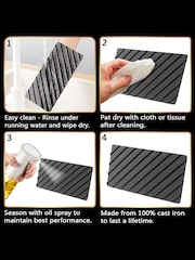 Gourmet Easy Black Multi-Purpose Cast Iron Bacon & Burger Press - Image 4 of 4