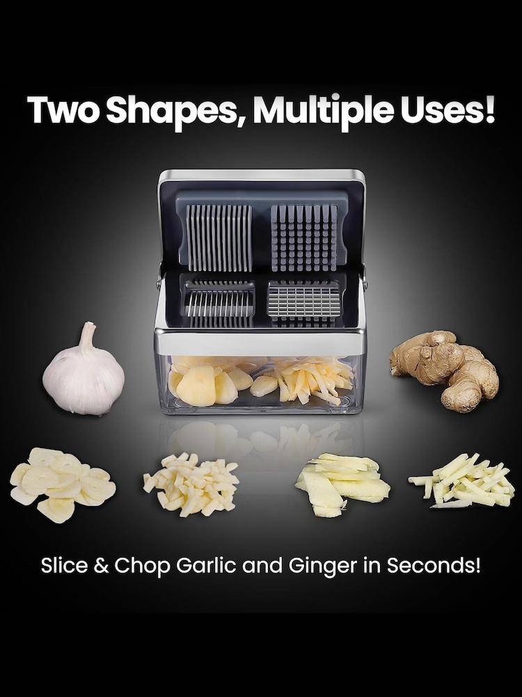 Gourmet Easy Stainless Steel 2-in-1 Garlic Press & Super Thin Scraper - Image 2 of 3