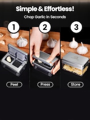 Gourmet Easy Stainless Steel 2-in-1 Garlic Press & Super Thin Scraper - Image 3 of 3