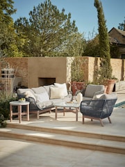 Cox & Cox Blue Syros Garden Lounge Set - Image 1 of 6