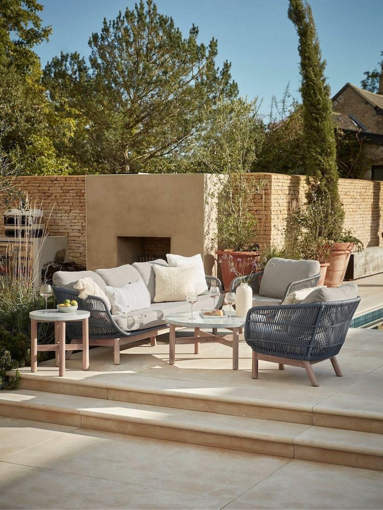 Cox & Cox Blue Syros Garden Lounge Set - Image 1 of 6 Cox & Cox Blue Syros Garden Lounge Set - Image 1 of 6