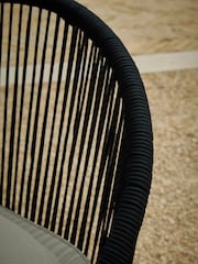 Cox & Cox Blue Siena Garden Bistro Set - Image 3 of 6