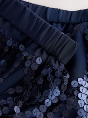 Navy N. Premium Sequin Fringe Midi Skirt - Image 6 of 7