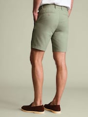 Charles Tyrwhitt Green Cotton Linen Shorts - Image 3 of 5
