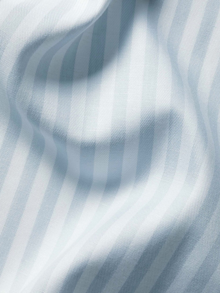 Charles Tyrwhitt Blue Non Iron Cotton Linen Shirt - Image 6 of 6