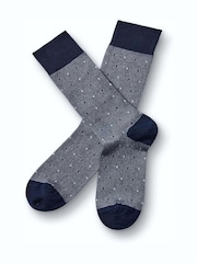 Charles Tyrwhitt Navy Design Socks - Image 1 of 2