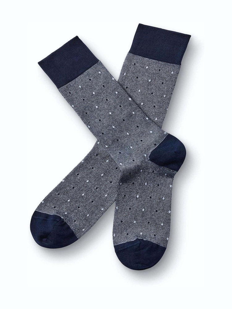 Charles Tyrwhitt Navy Design Socks - Image 1 of 2